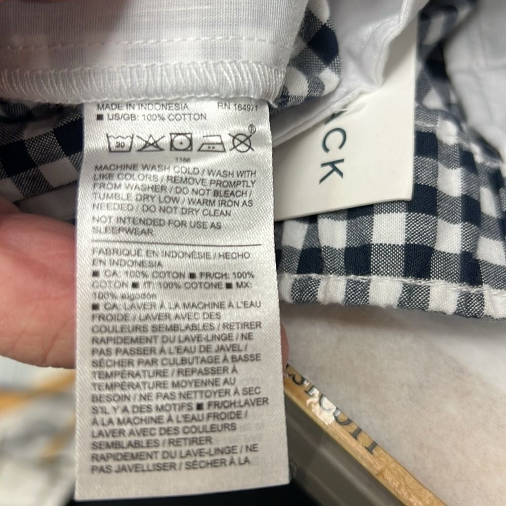 Janie and Jack 100049374 Black and white ingham Poplin Pull-On Short - Boy size - Picture 8 of 8